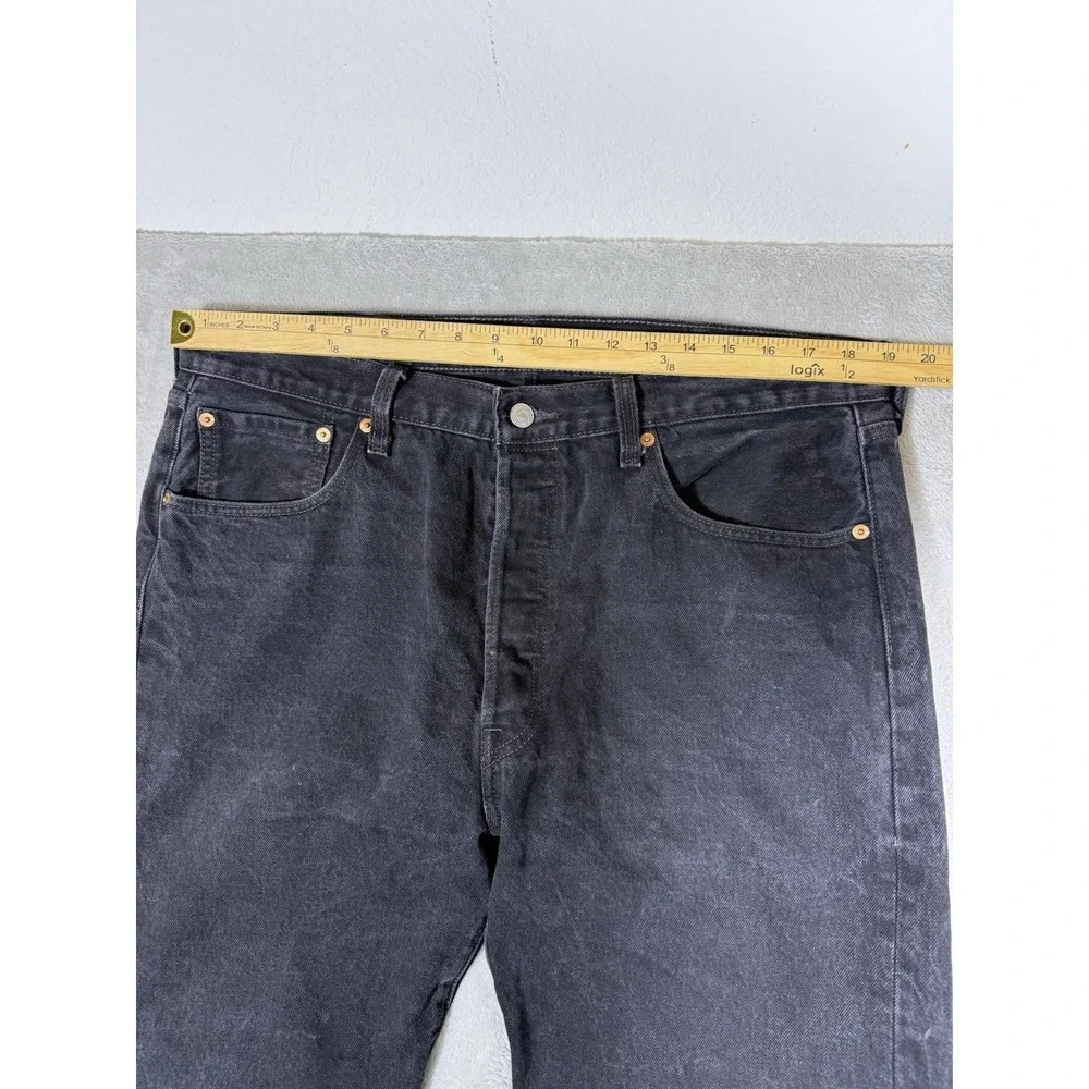 Levis 501XX Original Straight Leg Jeans Mens 38x34 Dark Wash Black Button Fly